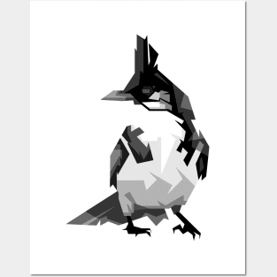 glatics bird in grayscale Posters and Art